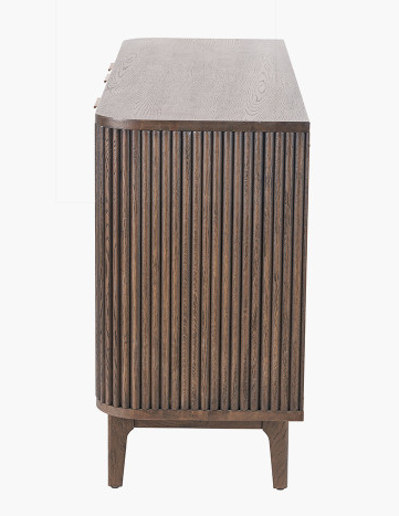 Ryan Dark Brown Ribbed Sideboard