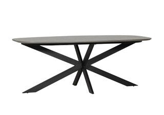 Sarah Dining Table Oval 2000mm - Smoke melamine