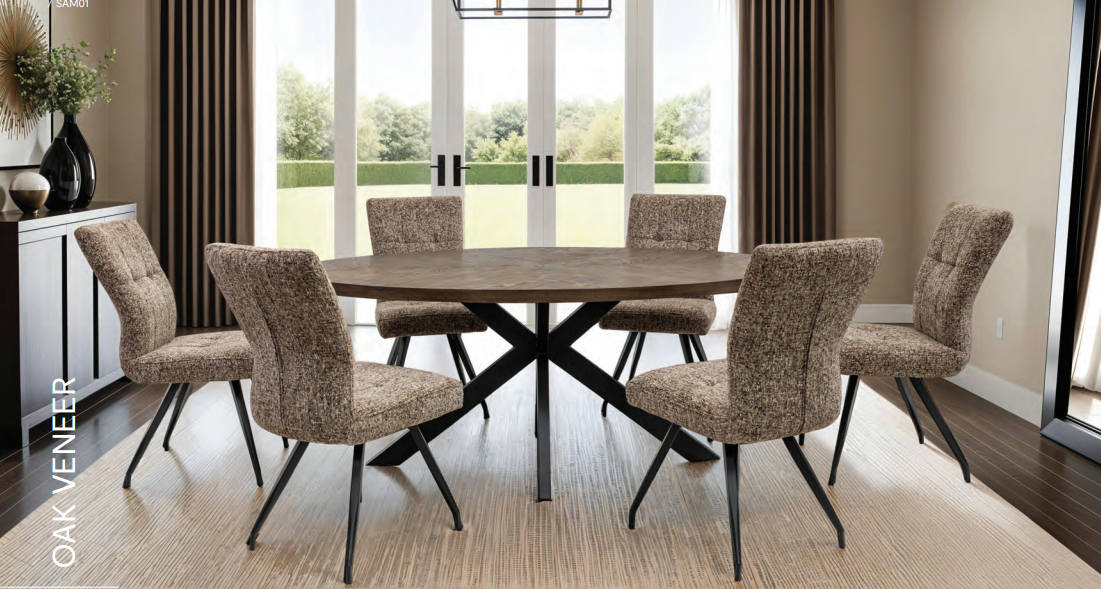 Sandy Oak 180cm Oval Dining Table
