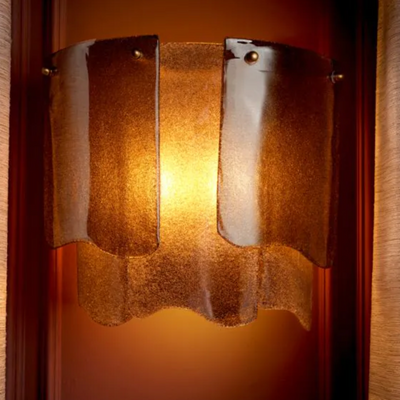 Wall Lamp Asinara Antique brass finish | smoke glass by Eichholtz