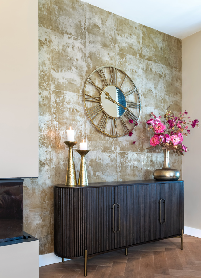 Lulu 4 door dresser sideboard in Brown