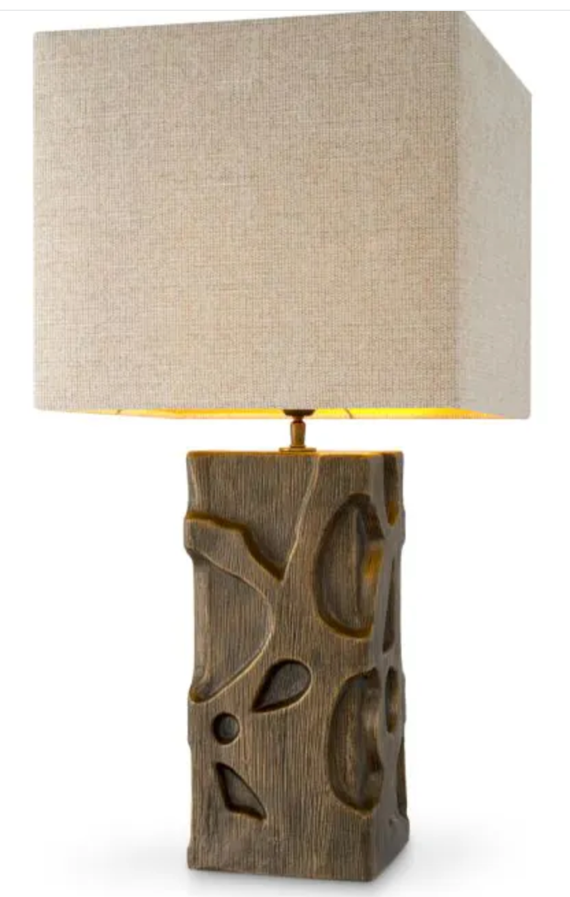 Table Lamp Enzo Vintage brass finish. by Eichholtz