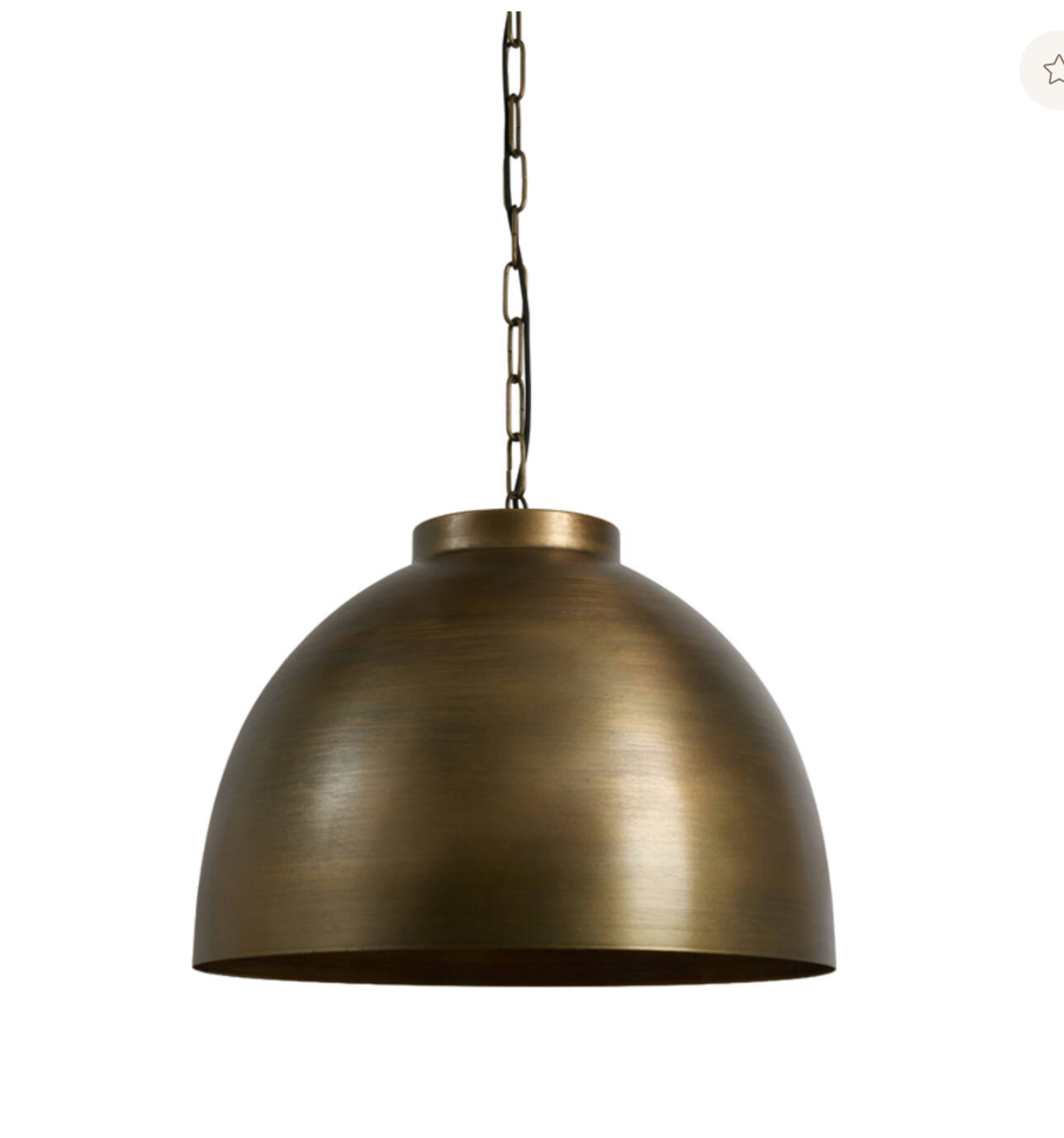 Hanging lamp KYLIE in raw old bronze reduced.