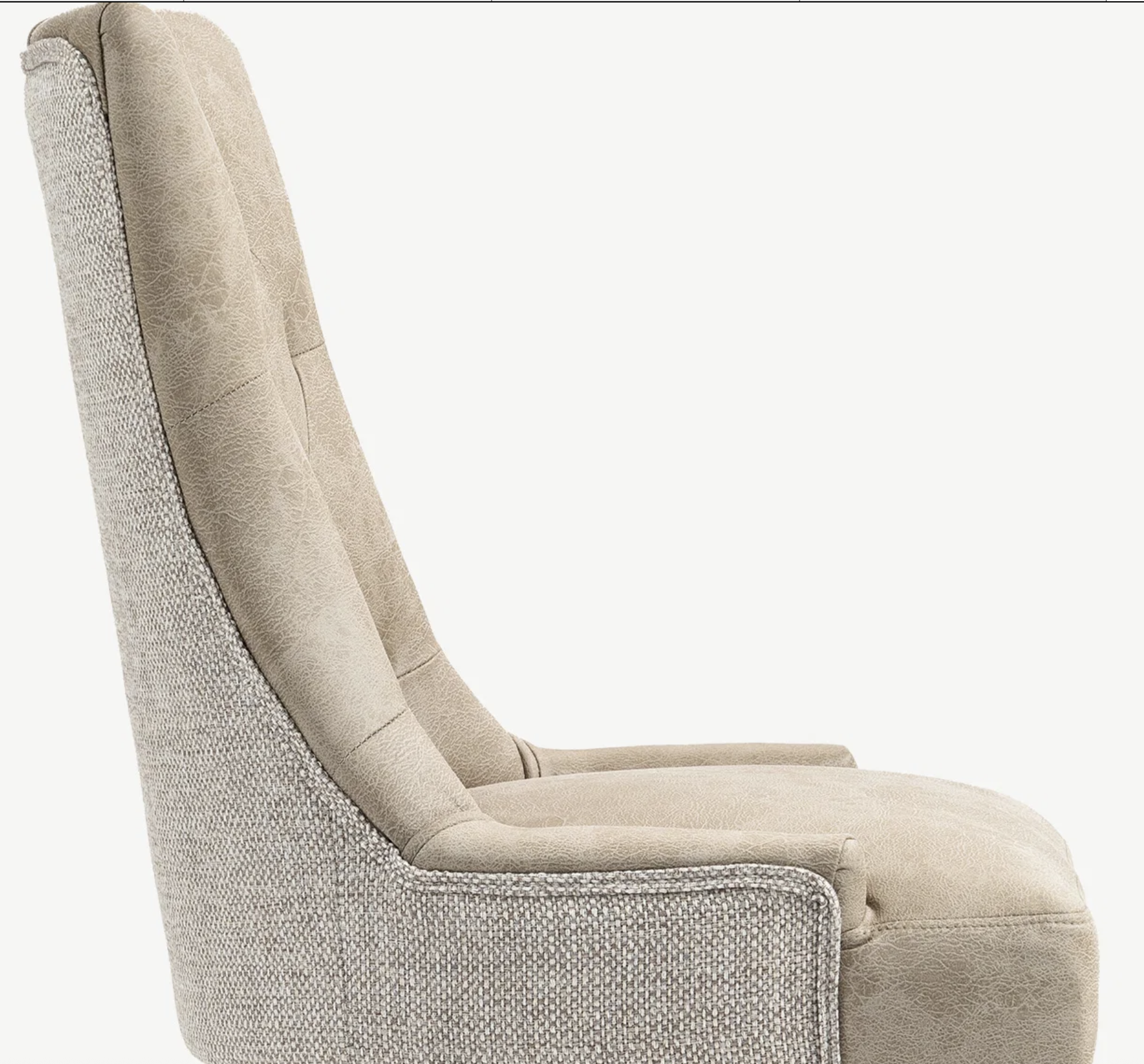 Geri dining chair mink PU and chenille ( POA) by balmoral