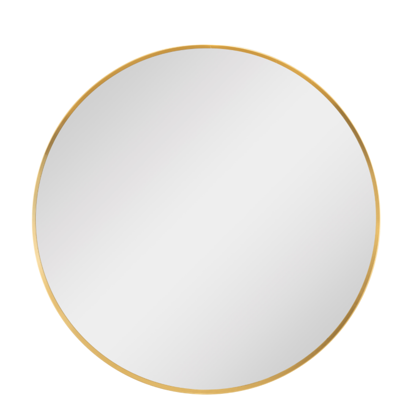 Bari Round Gold Mirror Alluminium 101cm Star Value by MacQuillan