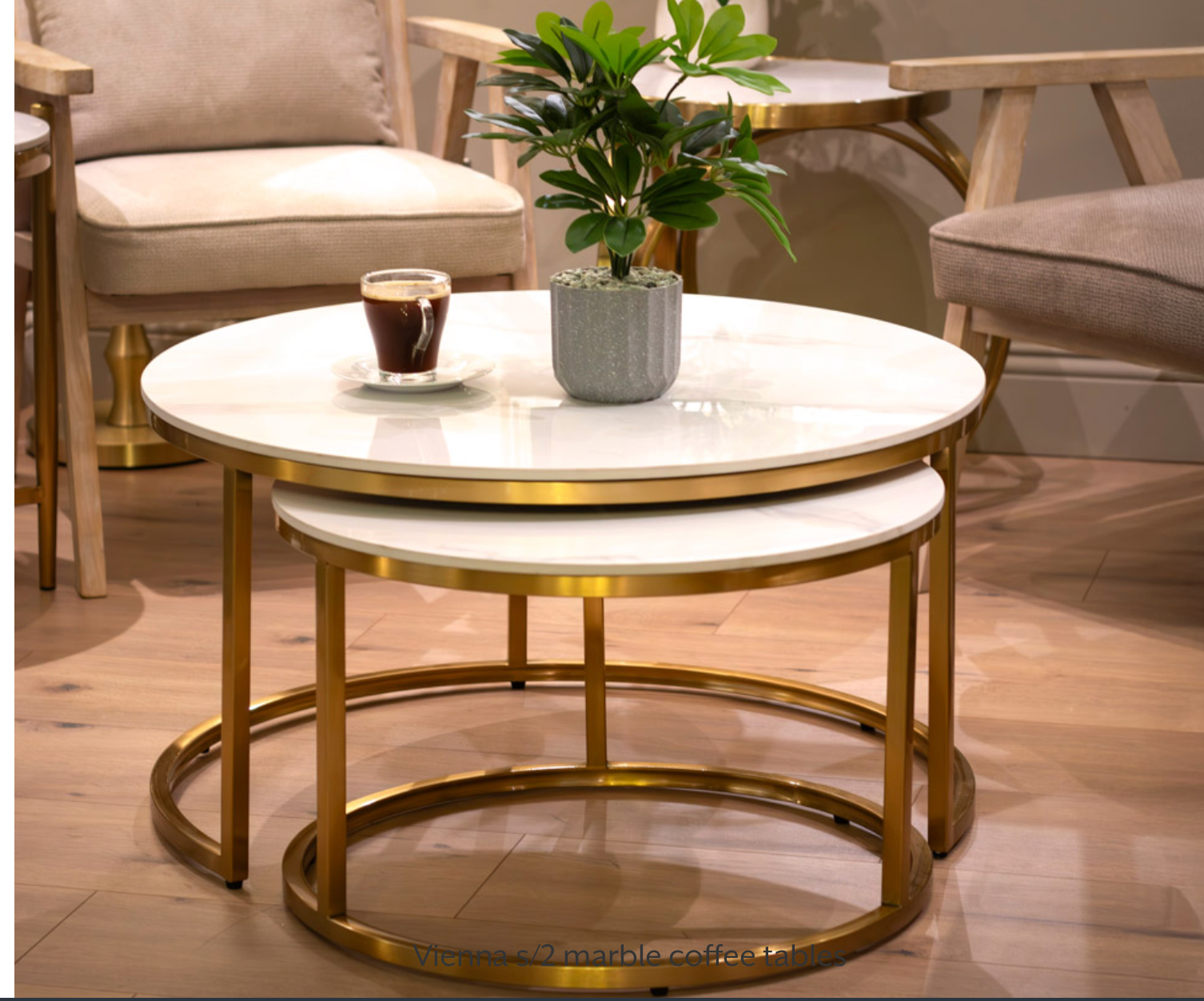 Vienna Coffee table set of 2 by tara