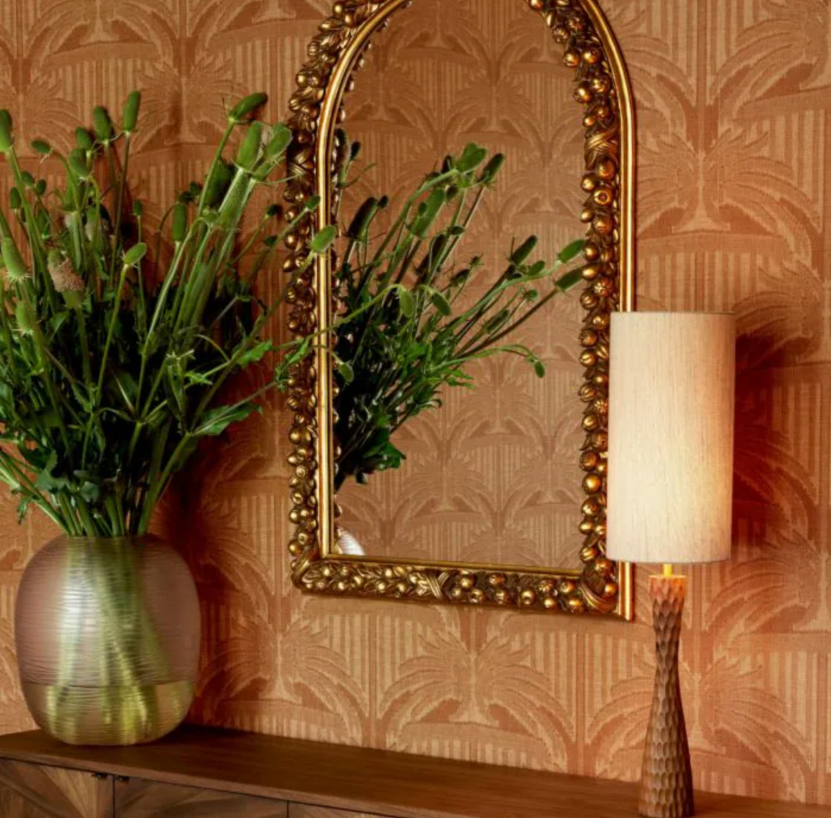 Mirror Fairlane Antiqued gold leaf by Eichholtz by Eichholtz