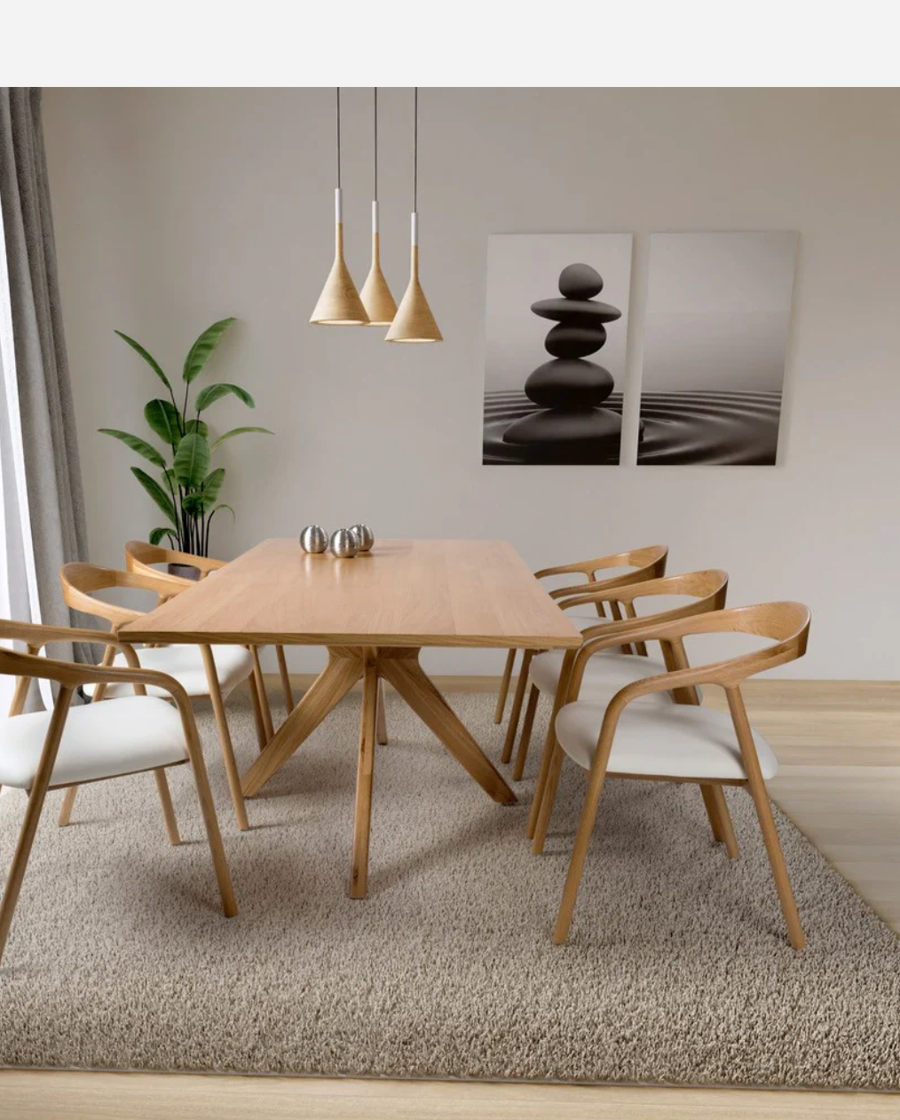 Andrew large and extra wide extending dining table.