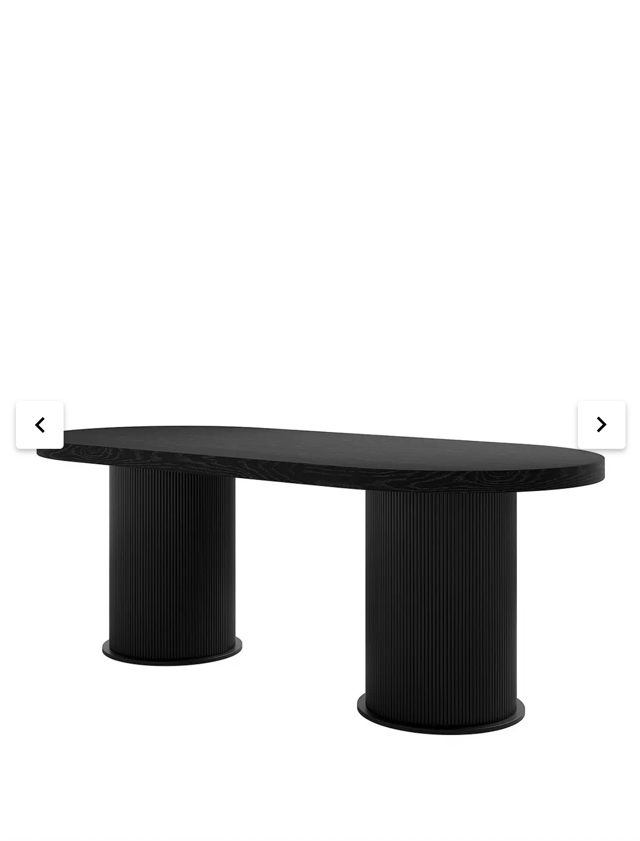 Nomad black dining table 220 cm by LPD
