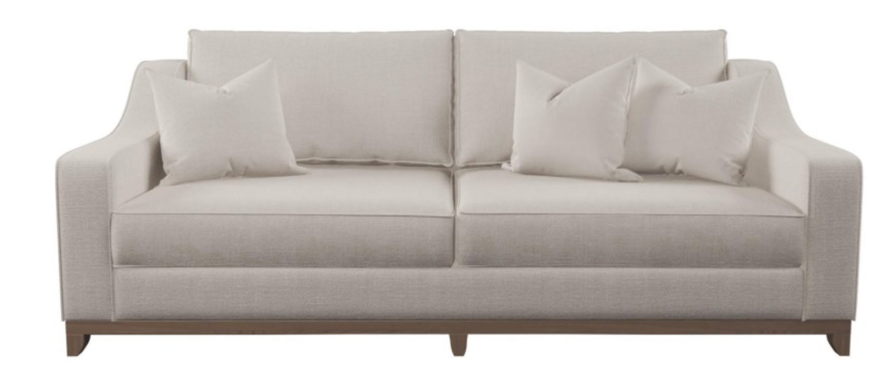 Granada custom made sofa on plinth in fabric to select in our studio by Meridian