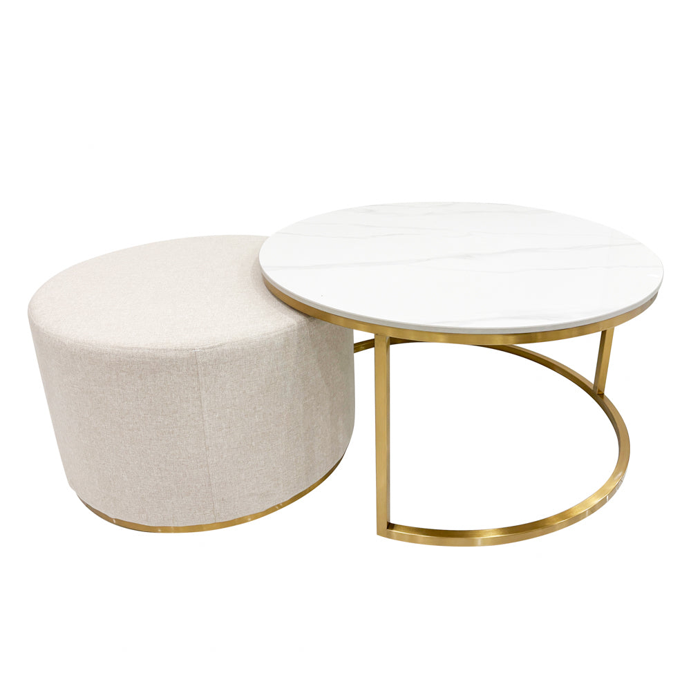 Vienna Coffee table and Pouffe by tara