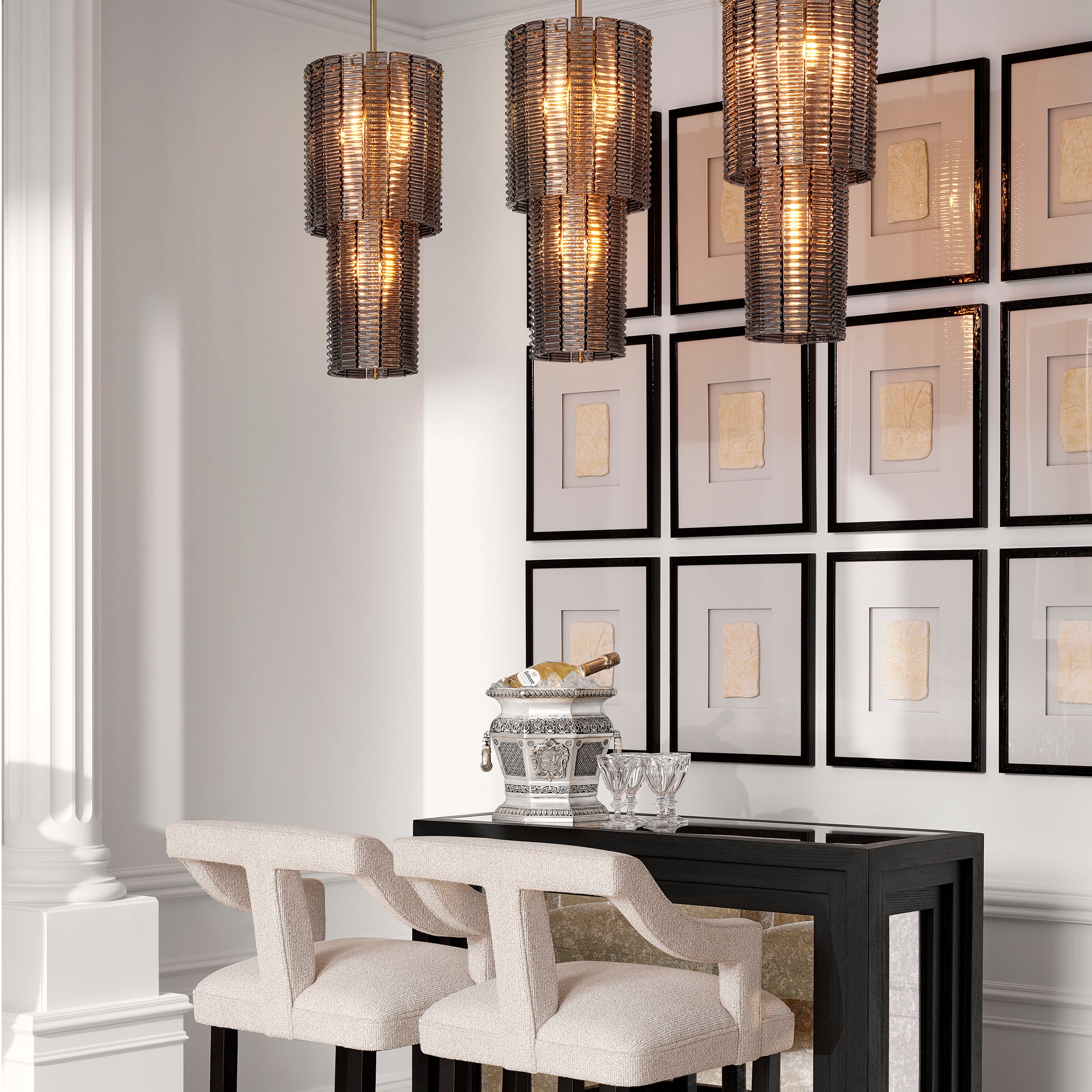 Chandelier Imperial S Brushed brass finish by Eichholtz