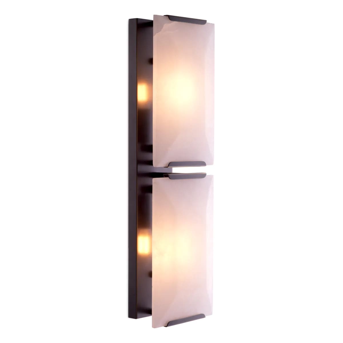 Wall Lamp Ortiz Bronze highlight finish w alabaster by Eichholtz