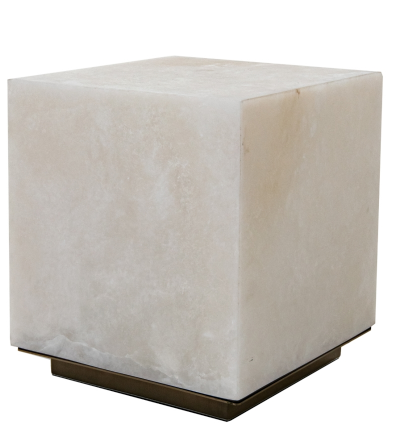 Watson Table Lamp Alabaster With Brushed Bronze by Rv ASTLEY