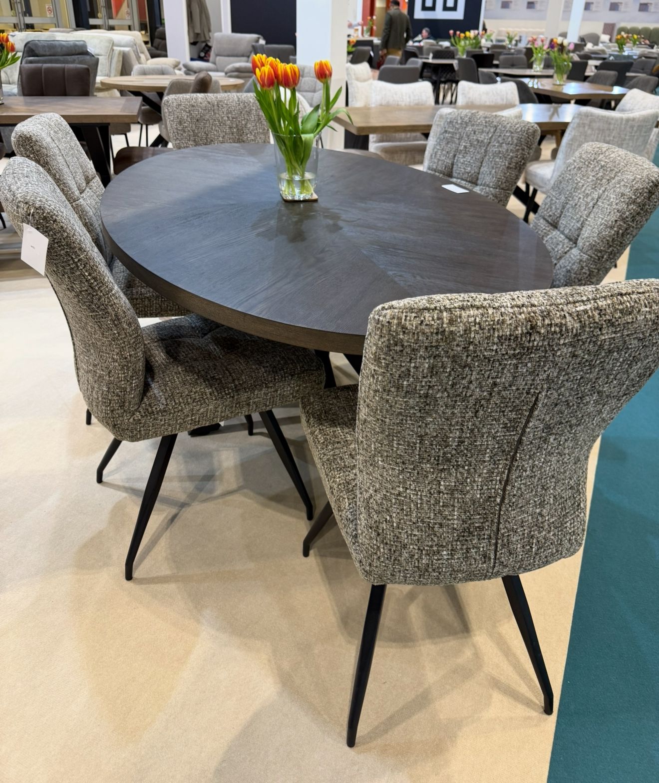 Sandy Oak 180cm Oval Dining Table