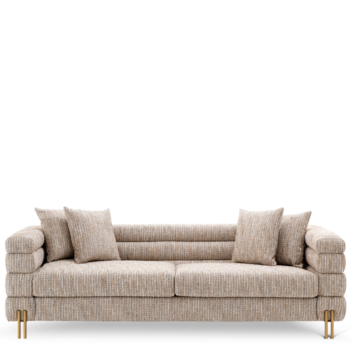 York Sofa with gold accents by Eichholtz