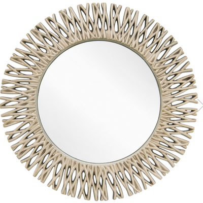 Adel round Mirror in champagne  101 cm.
