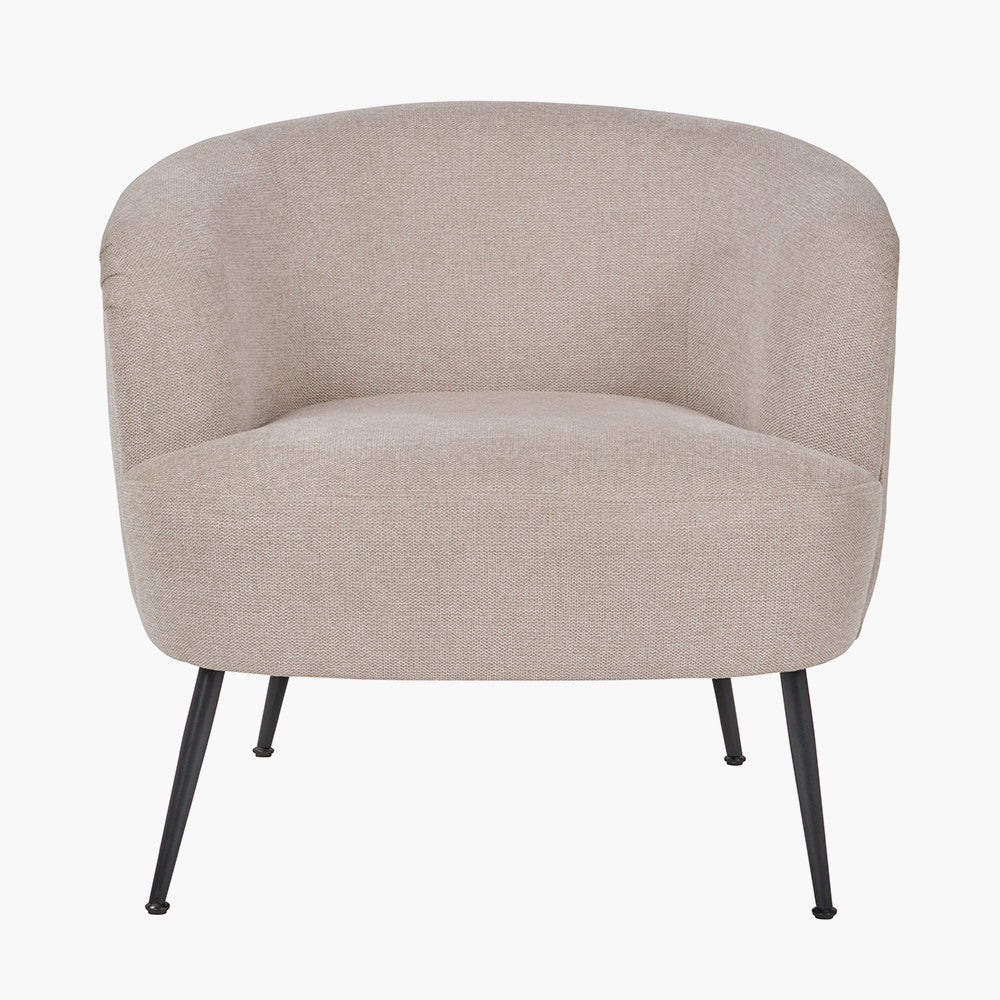 Adele Natural chenille accent chair-accent chair-Renaissance Design Studio