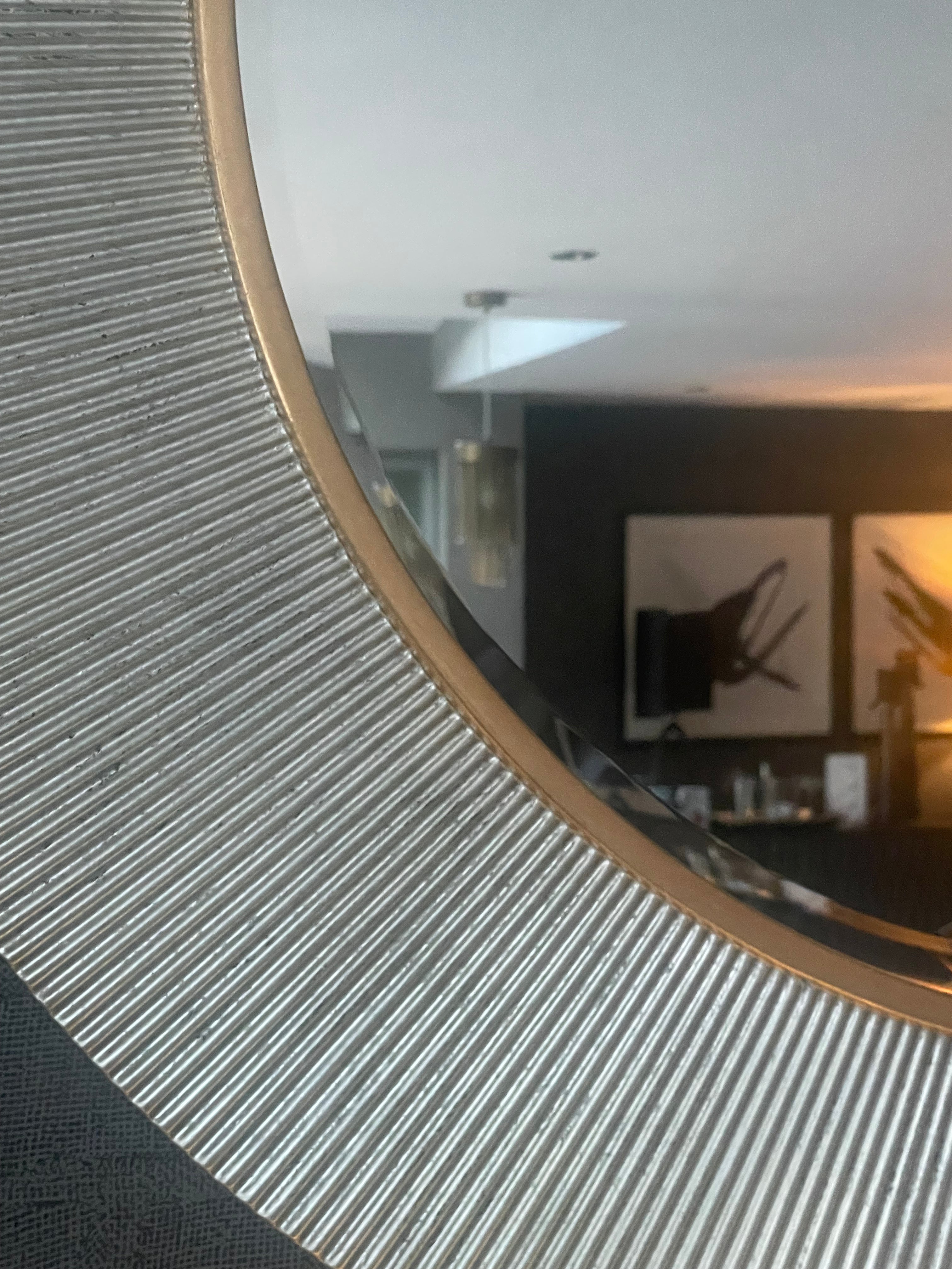 Advin Silver and gold Round Mirror by RV ASTLEY 90cm reduced-Mirror-Renaissance Design Studio