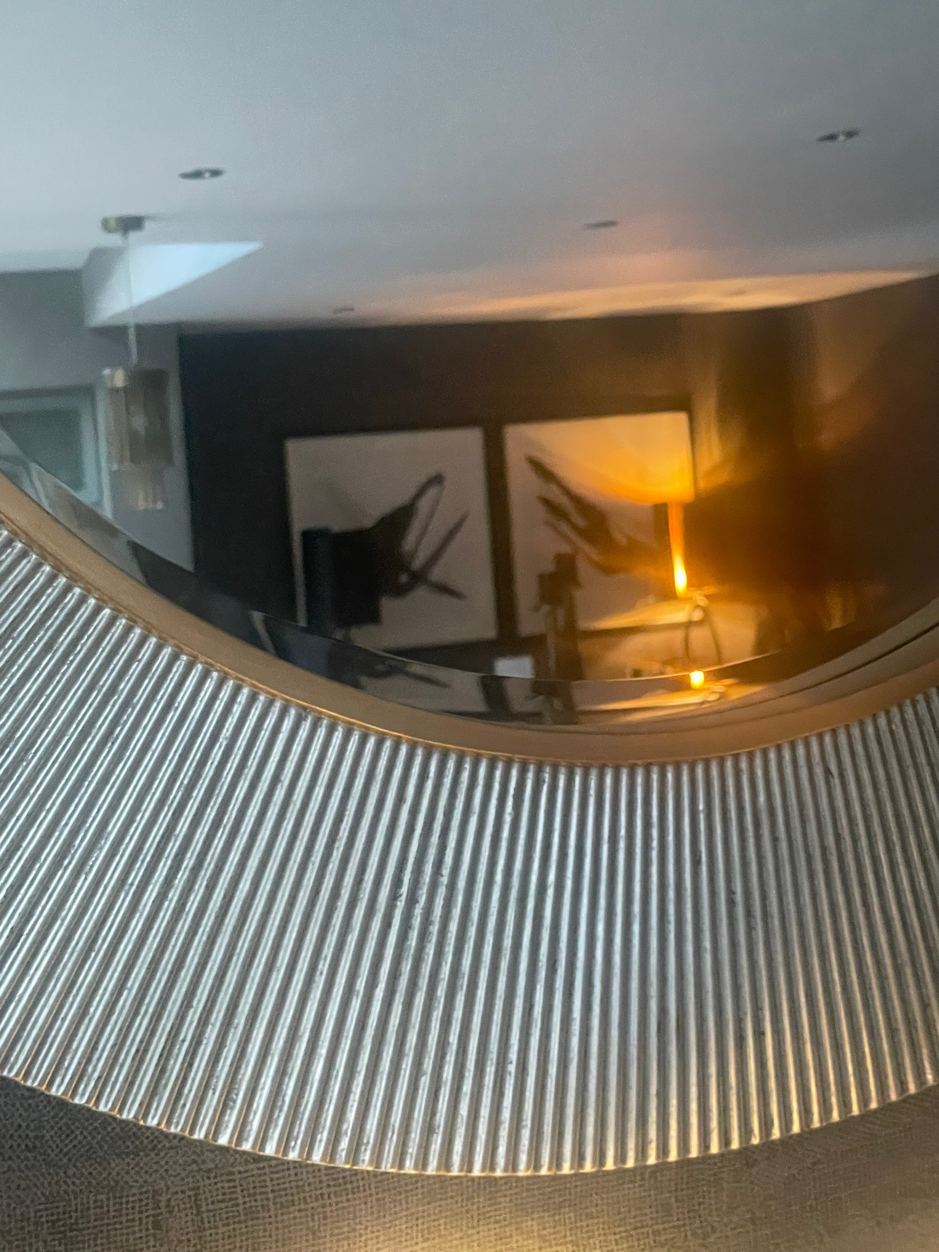 Advin Silver and gold Round Mirror by RV ASTLEY 90cm reduced-Mirror-Renaissance Design Studio