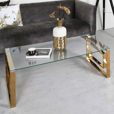 Alannah gold coffee table. reduced today. NETT-Gold coffee table-Renaissance Design Studio