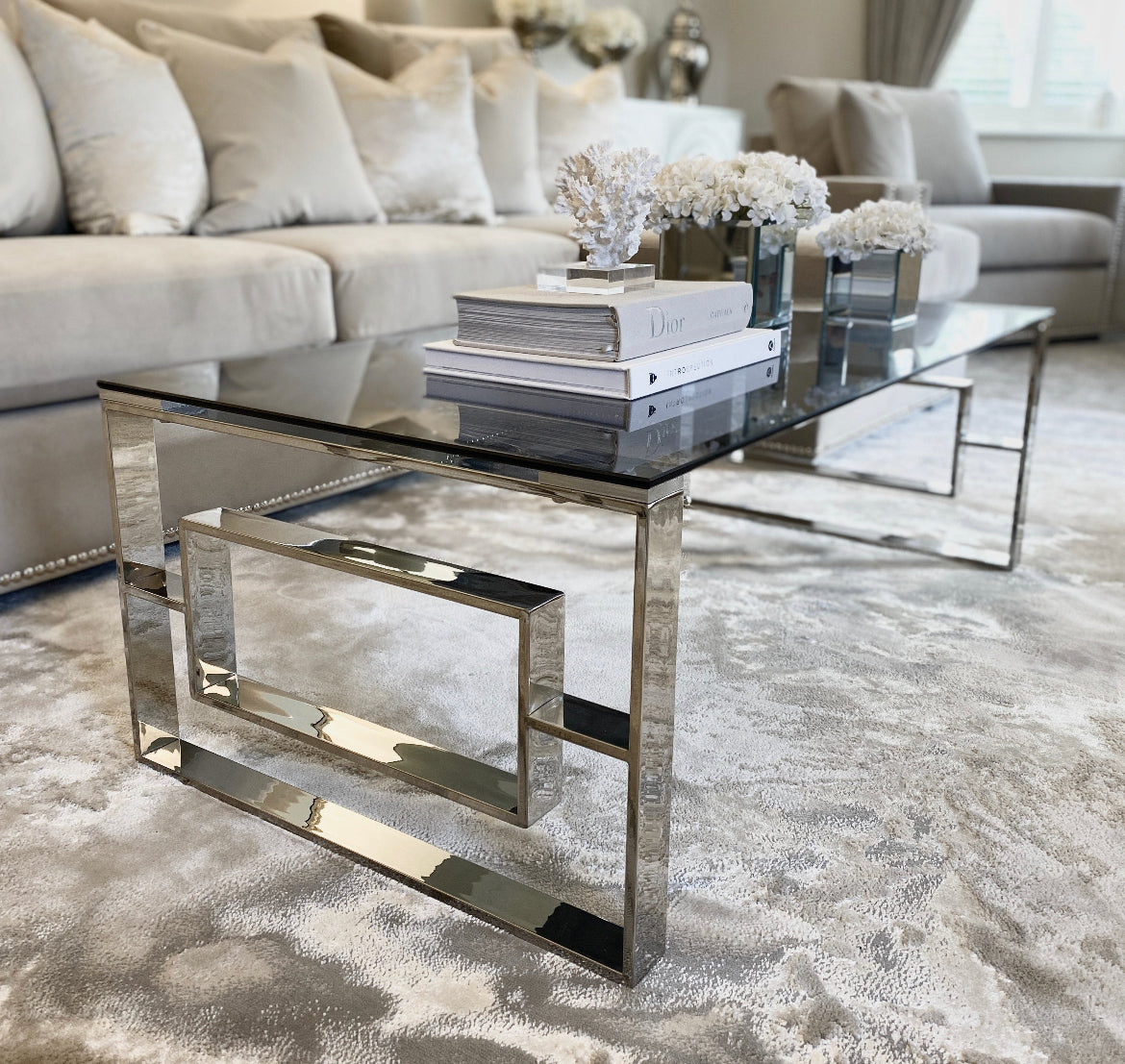 Alannah gold coffee table. reduced today. NETT-Gold coffee table-Renaissance Design Studio