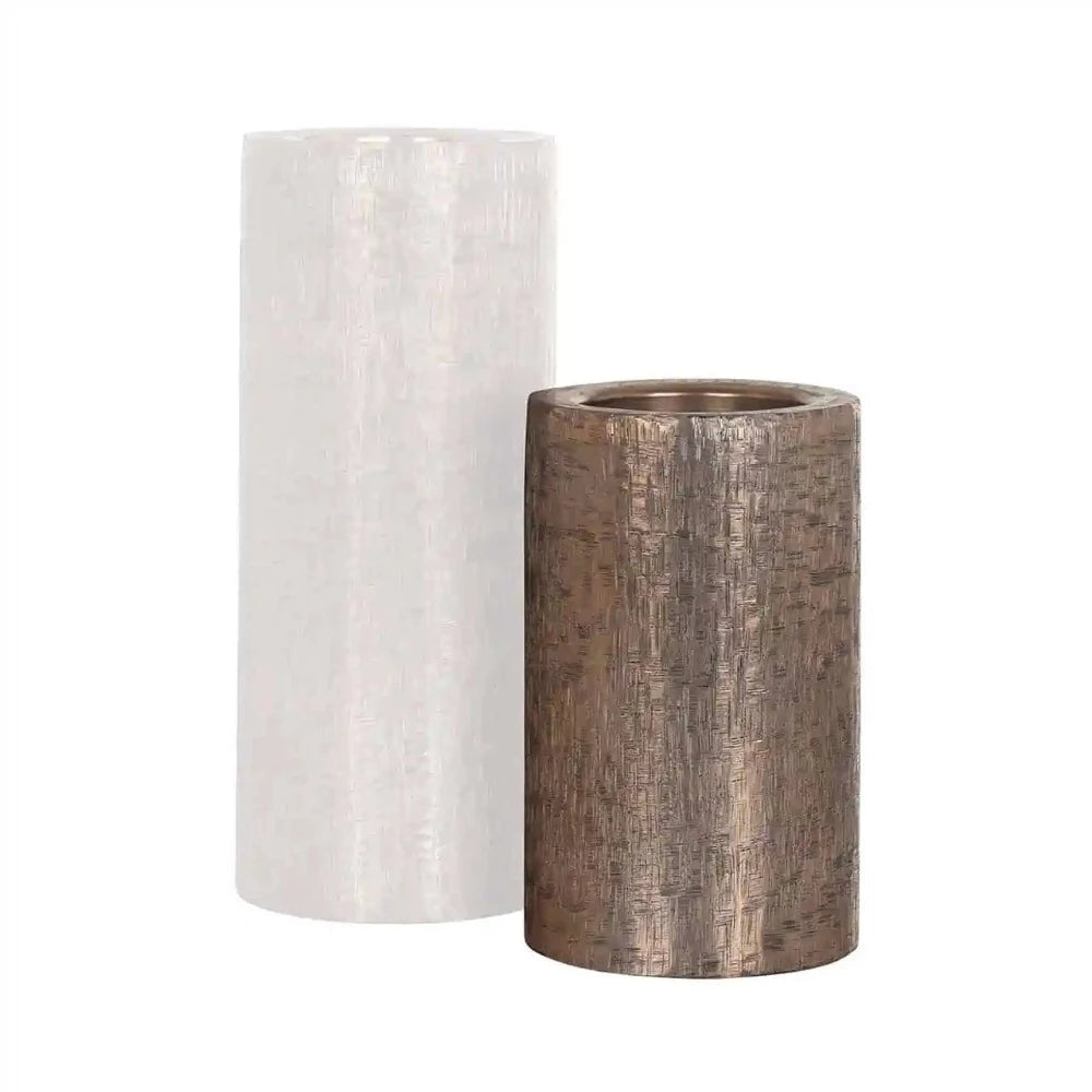 Albert Candlestick Brushed Gold-Renaissance Design Studio