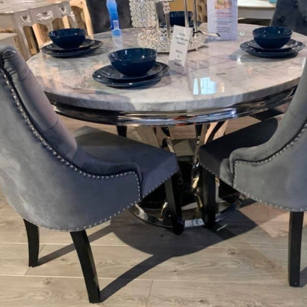 Alexandria marble round table ex display sold as seen-Renaissance Design Studio