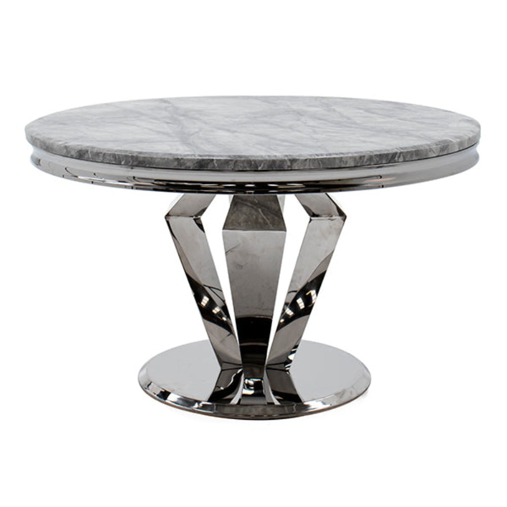 Alexandria marble round table ex display sold as seen-Dining Table-Renaissance Design Studio