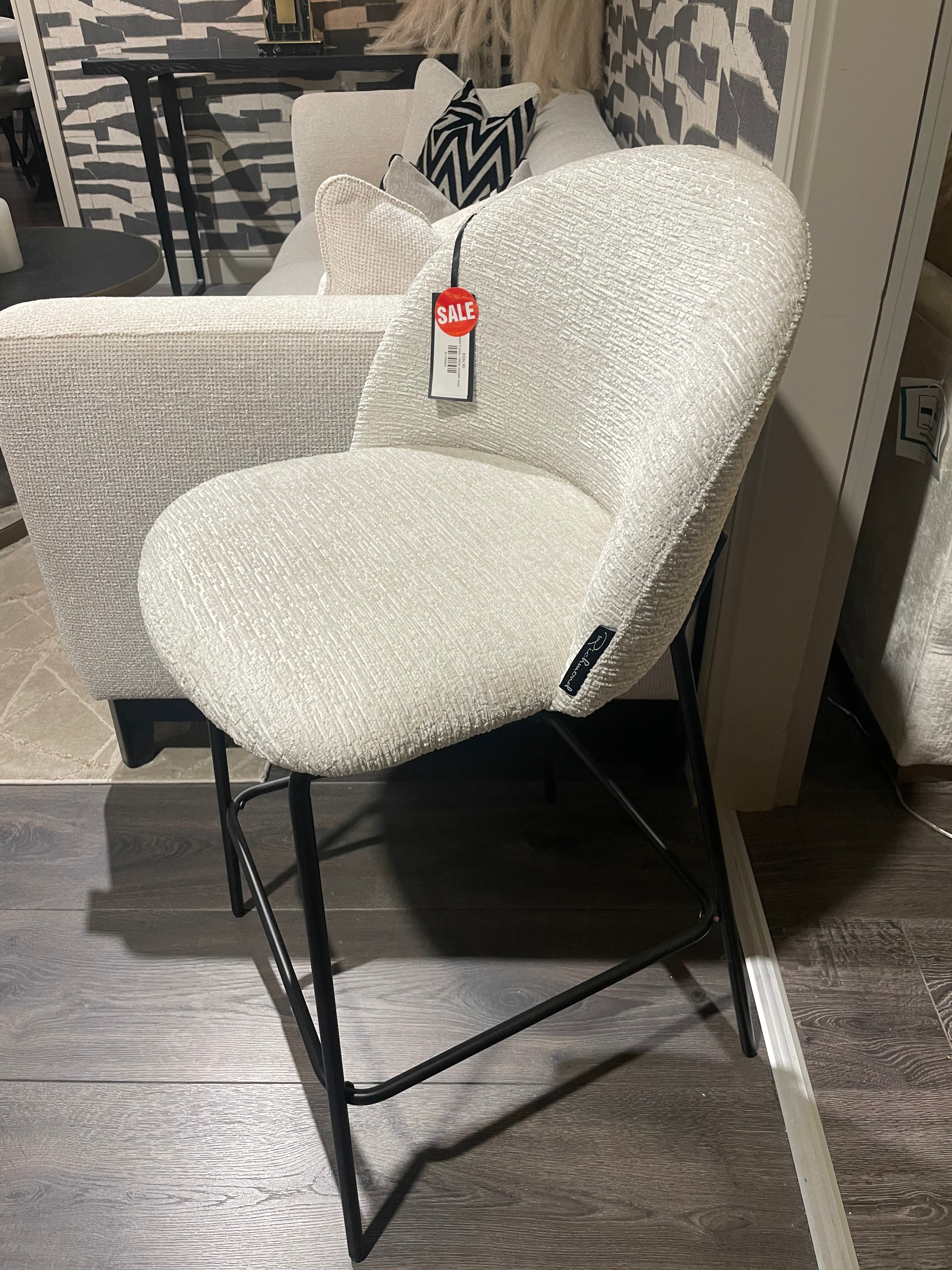 Alicia counter stool reduced CLEARANCE in cream fusion . Almost HALF PRICE-Counter Stools-Renaissance Design Studio