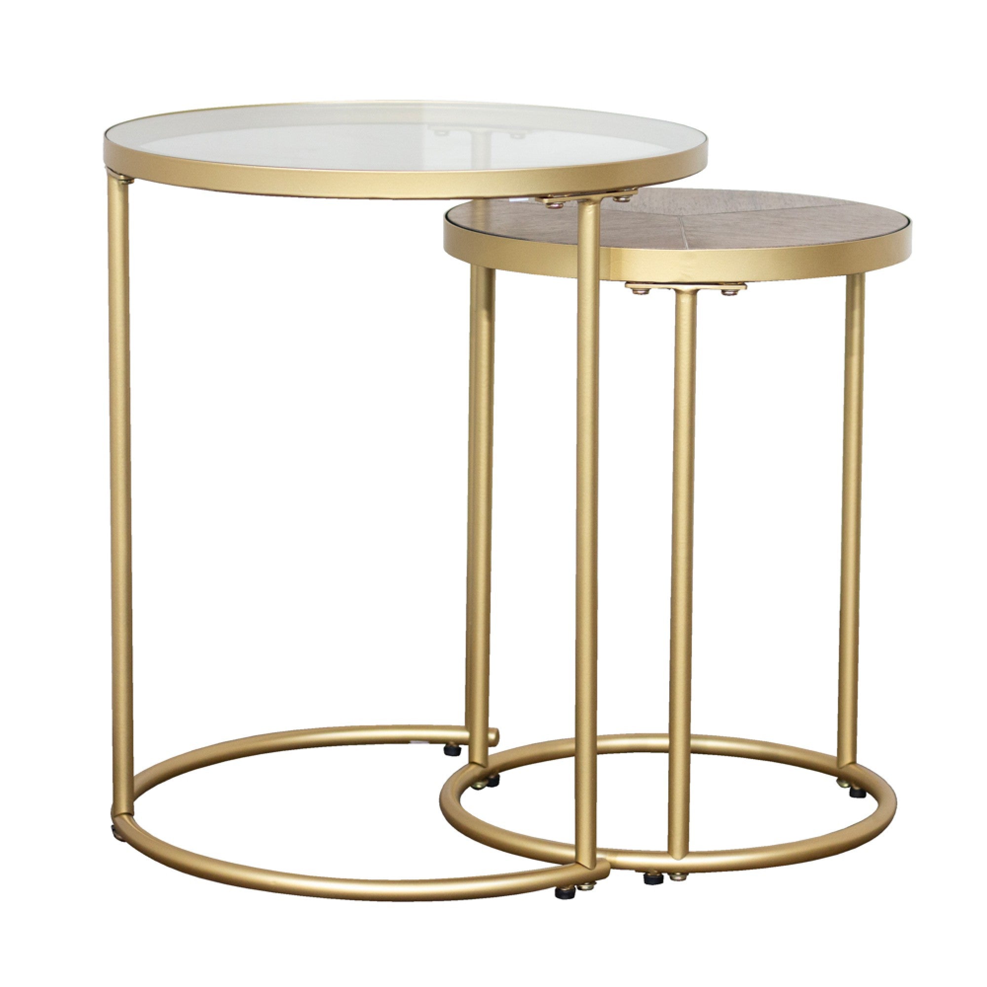 Alicia Set Of Gold Side Tables-Renaissance Design Studio