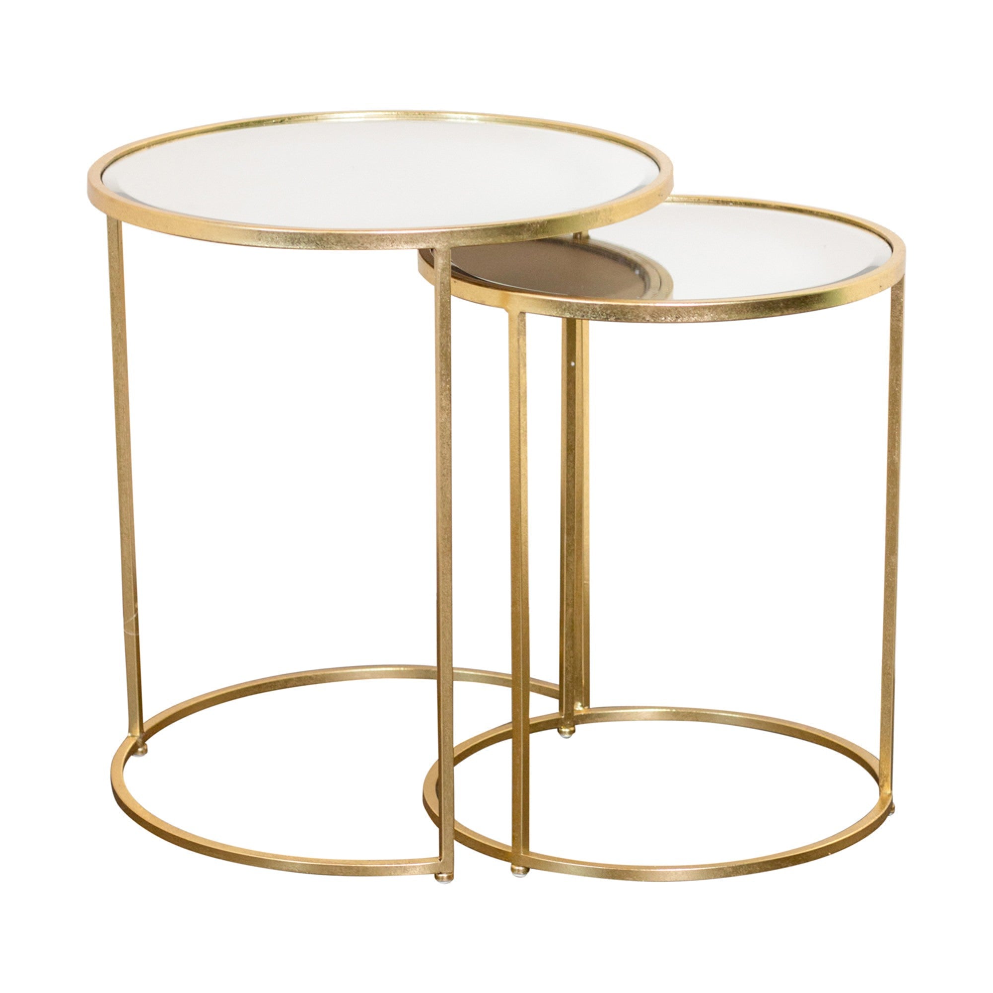 Avery Set Of Gold Side Tables-Renaissance Design Studio