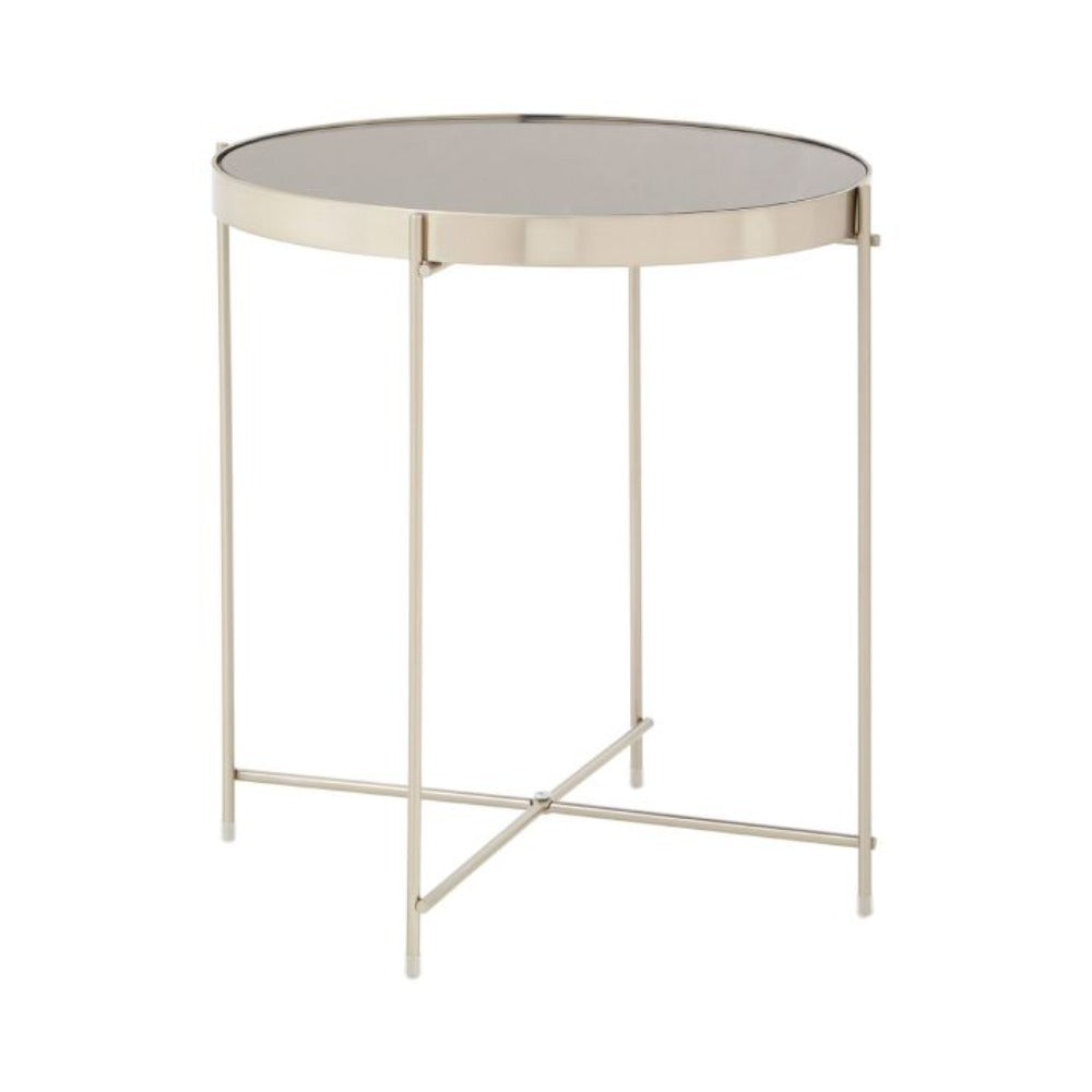 AllURE Grey Mirrored side table STOCK REDUCED TO CLEAR-side table-Renaissance Design Studio