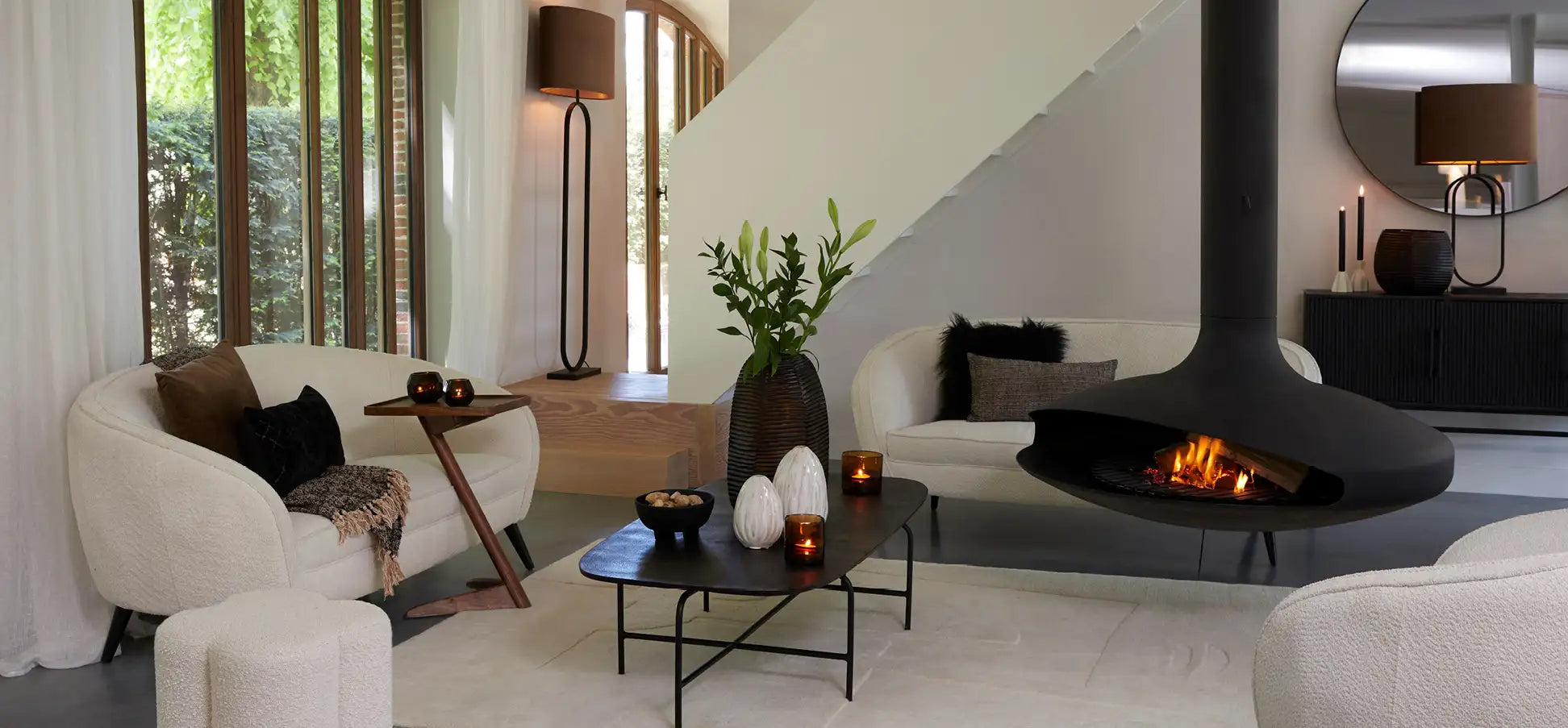 Almond and Urban Bronze collection-boucle sofa-Renaissance Design Studio