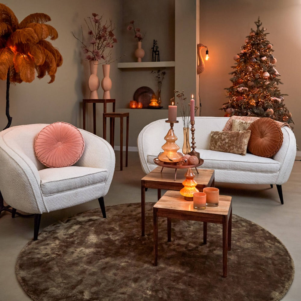 Almond and Urban Bronze collection-boucle sofa-Renaissance Design Studio