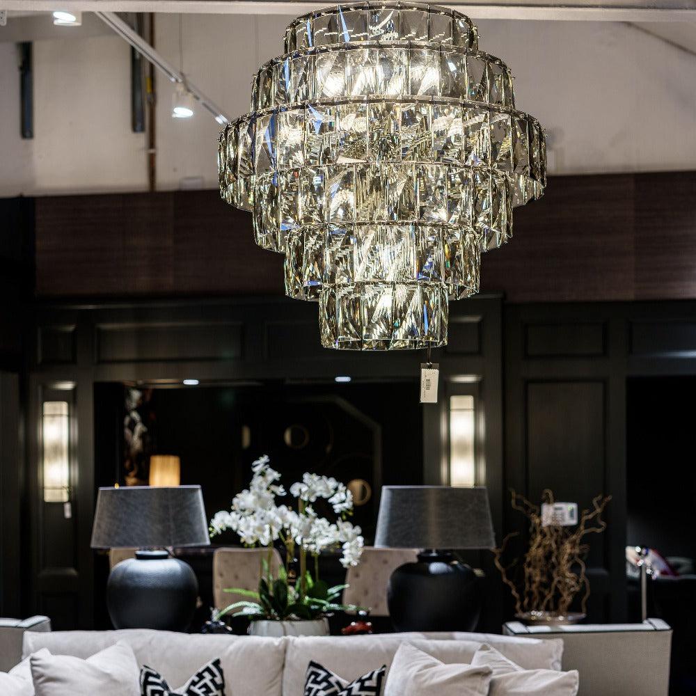 Amazone large Crystal Chandelier by Eichholtz reduced-Chandelier-Renaissance Design Studio