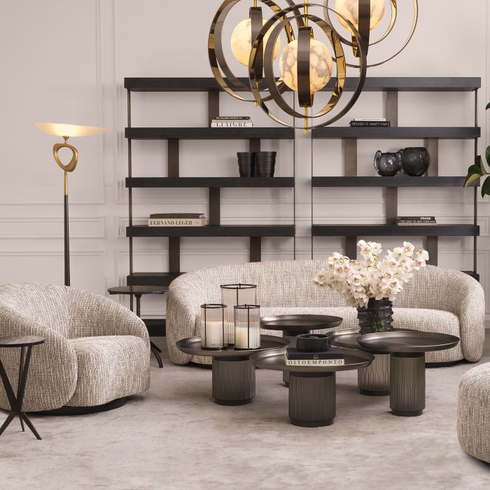 Amore swivel armchairs by Eichholtz in madamoiselle-Renaissance Design Studio