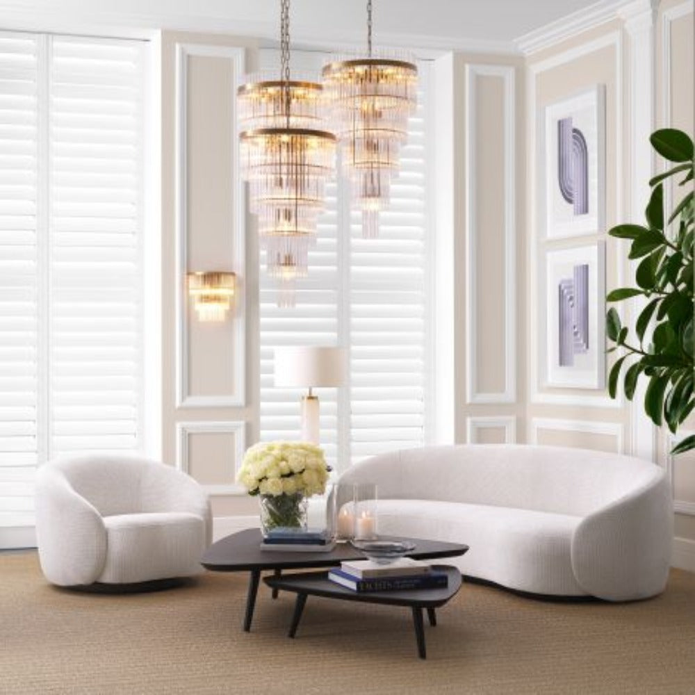 Amore swivel armchairs by Eichholtz in white Lyssa-Renaissance Design Studio