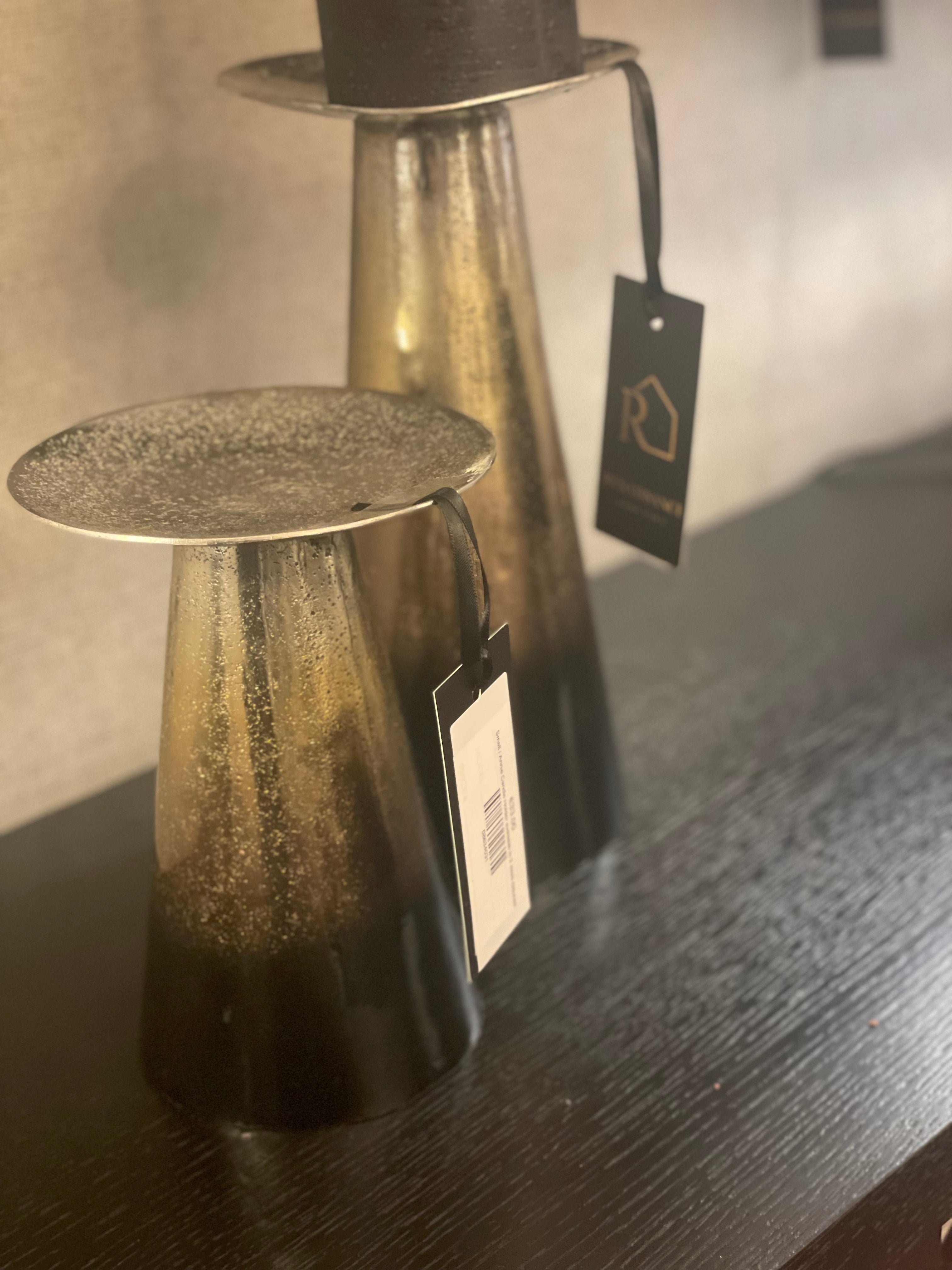 Annie Candle Holder available in 2 sizes reduced-candle hoder-Renaissance Design Studio