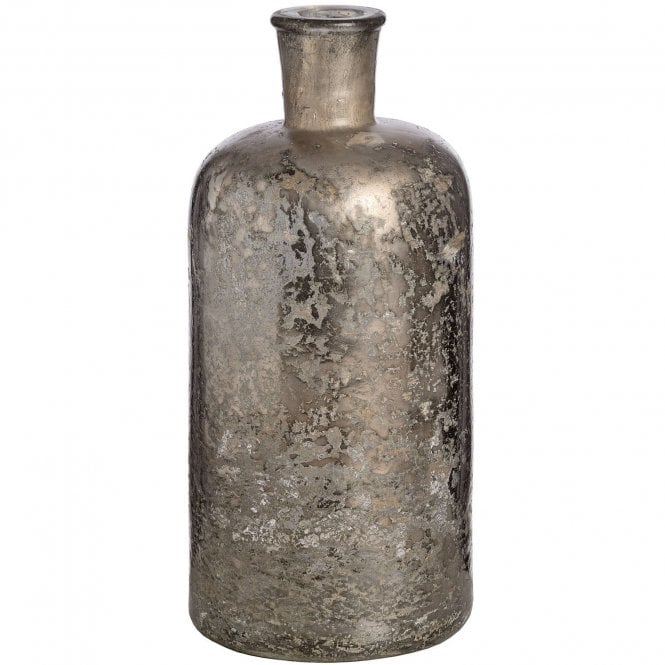 Antiqued mercury bottle vase. REDUCED to clear-Renaissance Design Studio