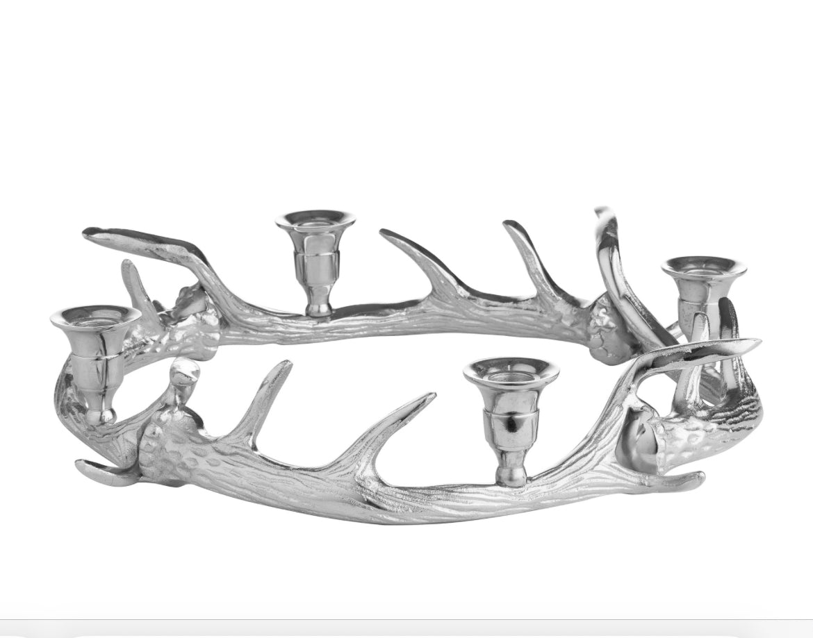 Antler round candle holder REDUCED-Renaissance Design Studio