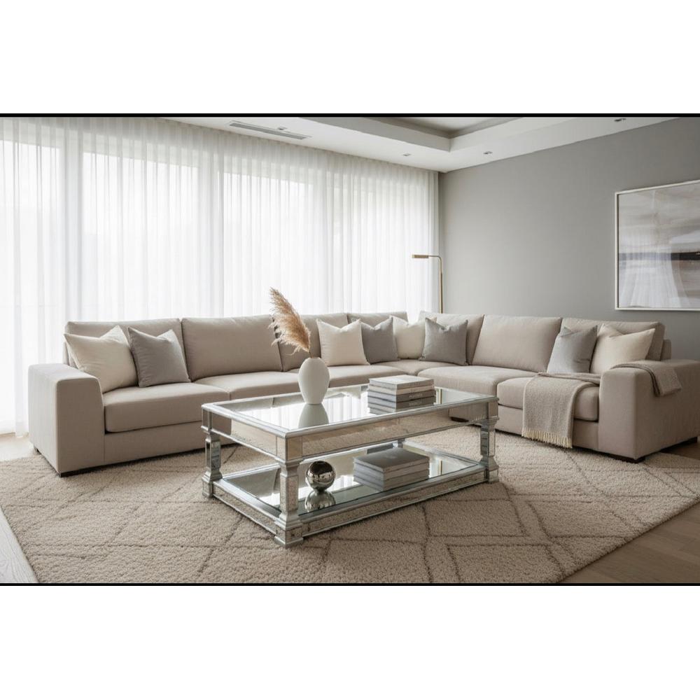 Apollo Mirrored Large Coffee Table 130cm-Renaissance Design Studio