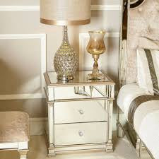 Appian Apollo Mirrored Bedside Cabinet-Renaissance Design Studio
