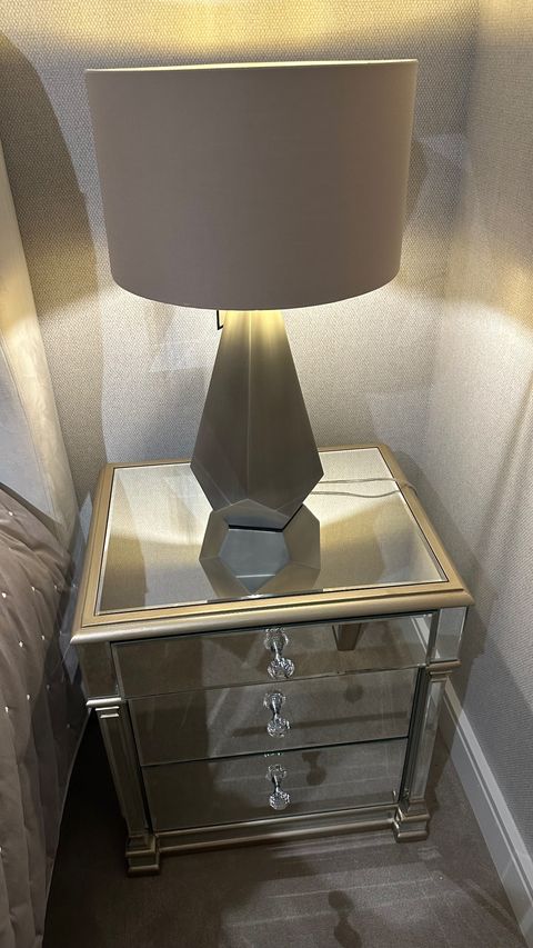 Appian Apollo Mirrored Bedside Cabinet-Renaissance Design Studio