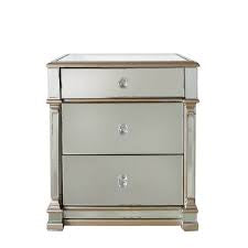 Appian Apollo Mirrored Bedside Cabinet-Renaissance Design Studio