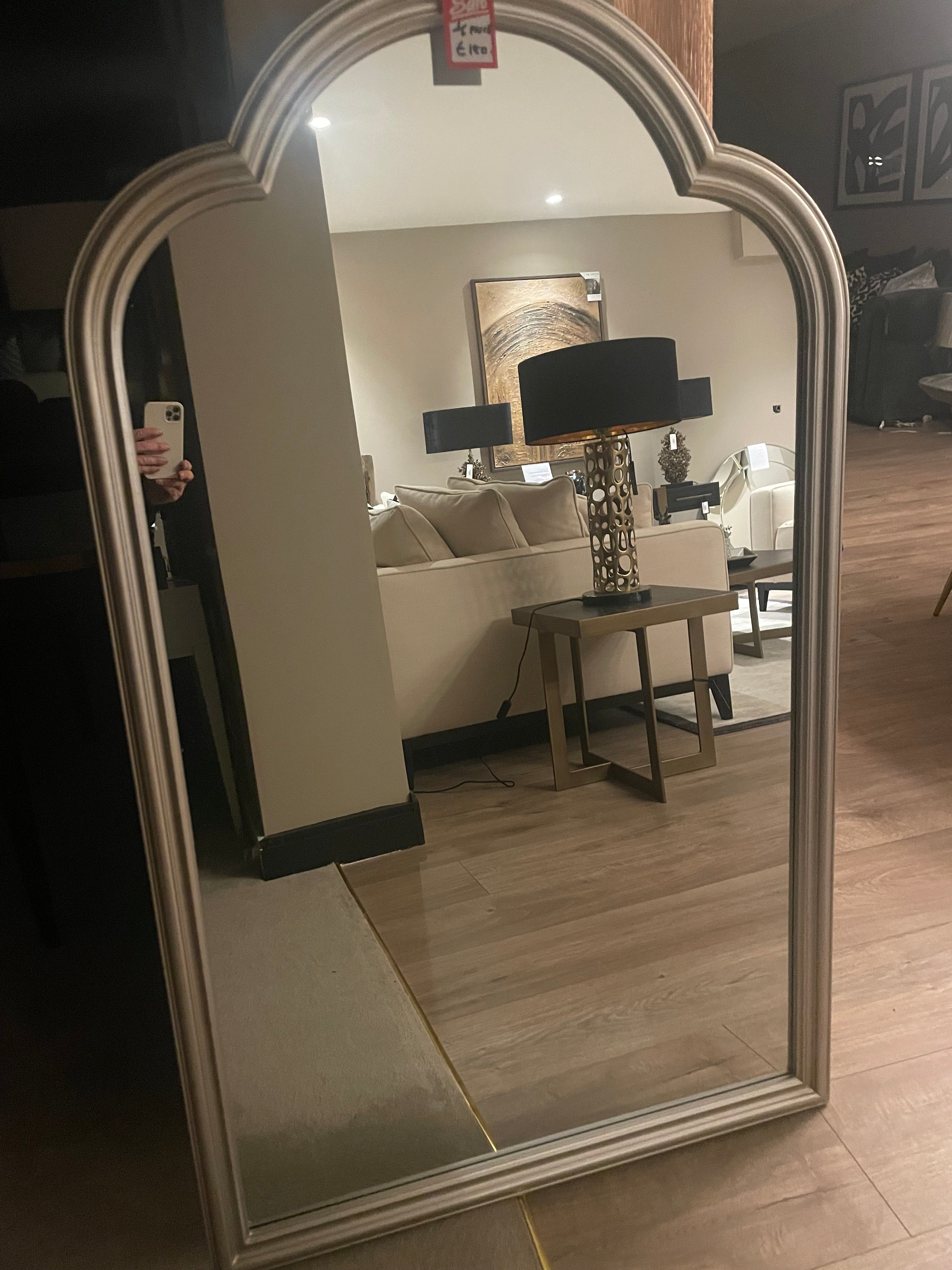 Arch top mirror in champagne tone fabulous ! Purchase in outlet-Renaissance Design Studio
