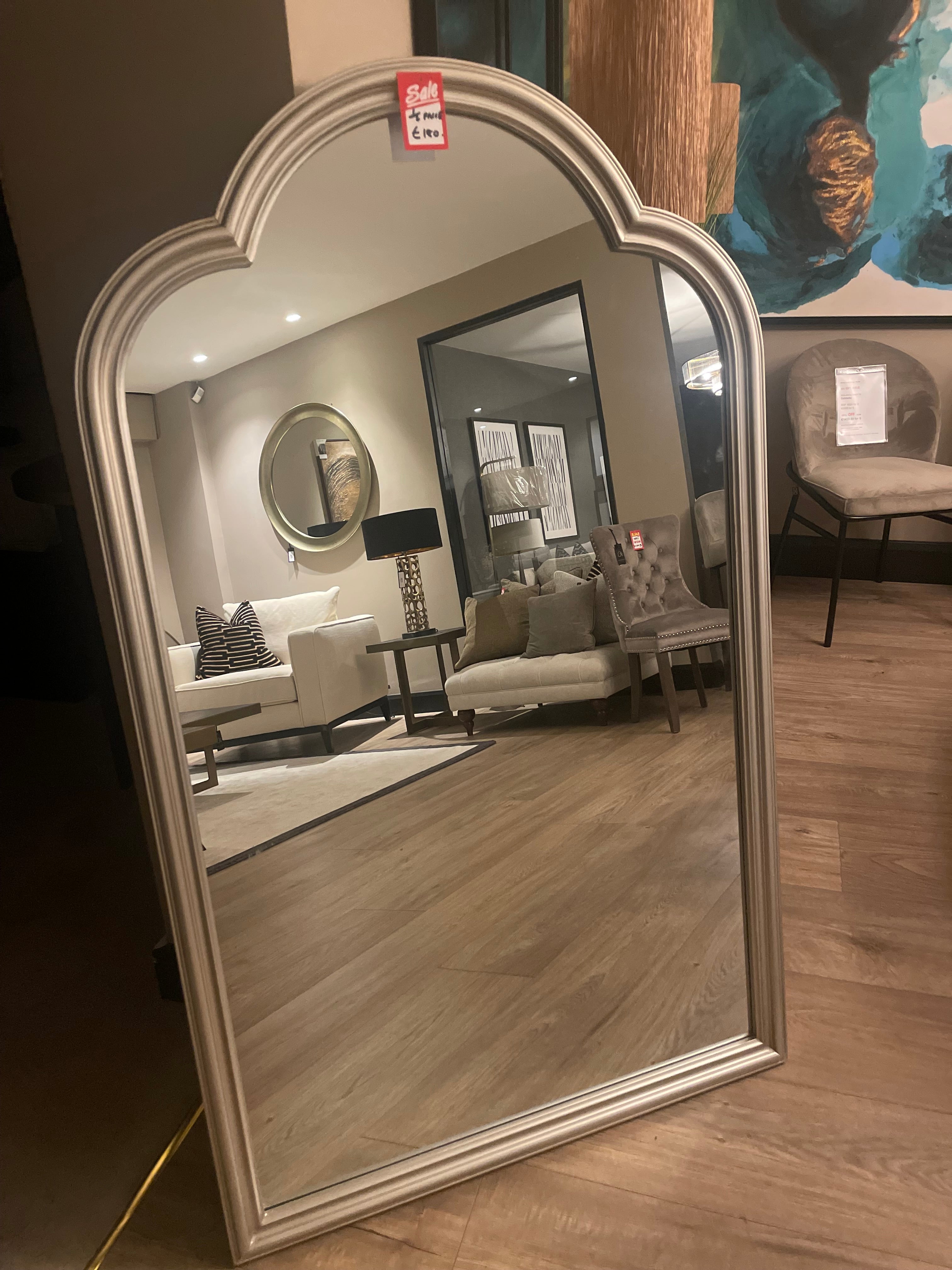 Arch top mirror in champagne tone fabulous ! Purchase in outlet-Renaissance Design Studio