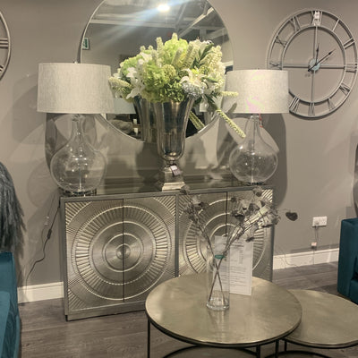 Arlene Round Mirror with GOLD or SILVER 70 cm.