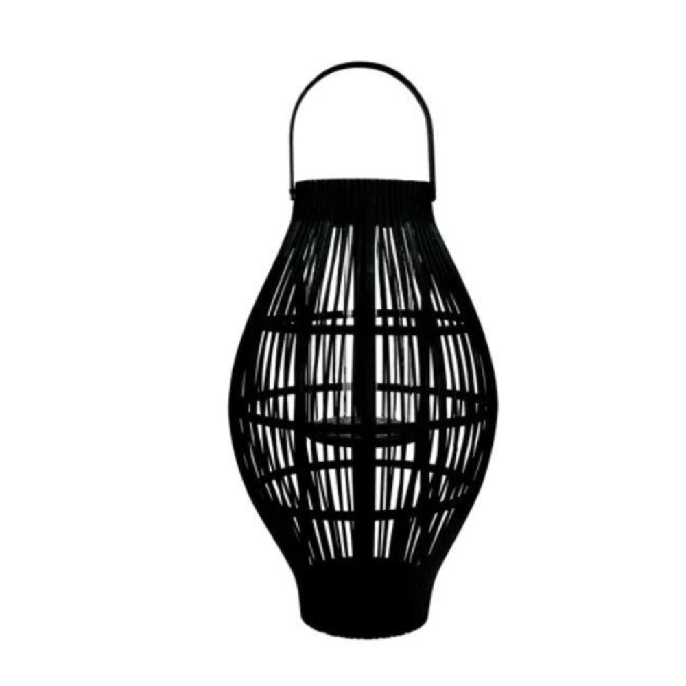 Aria Bamboo Lantern in Black reduced TODAY-candle hoder hurricane-Renaissance Design Studio