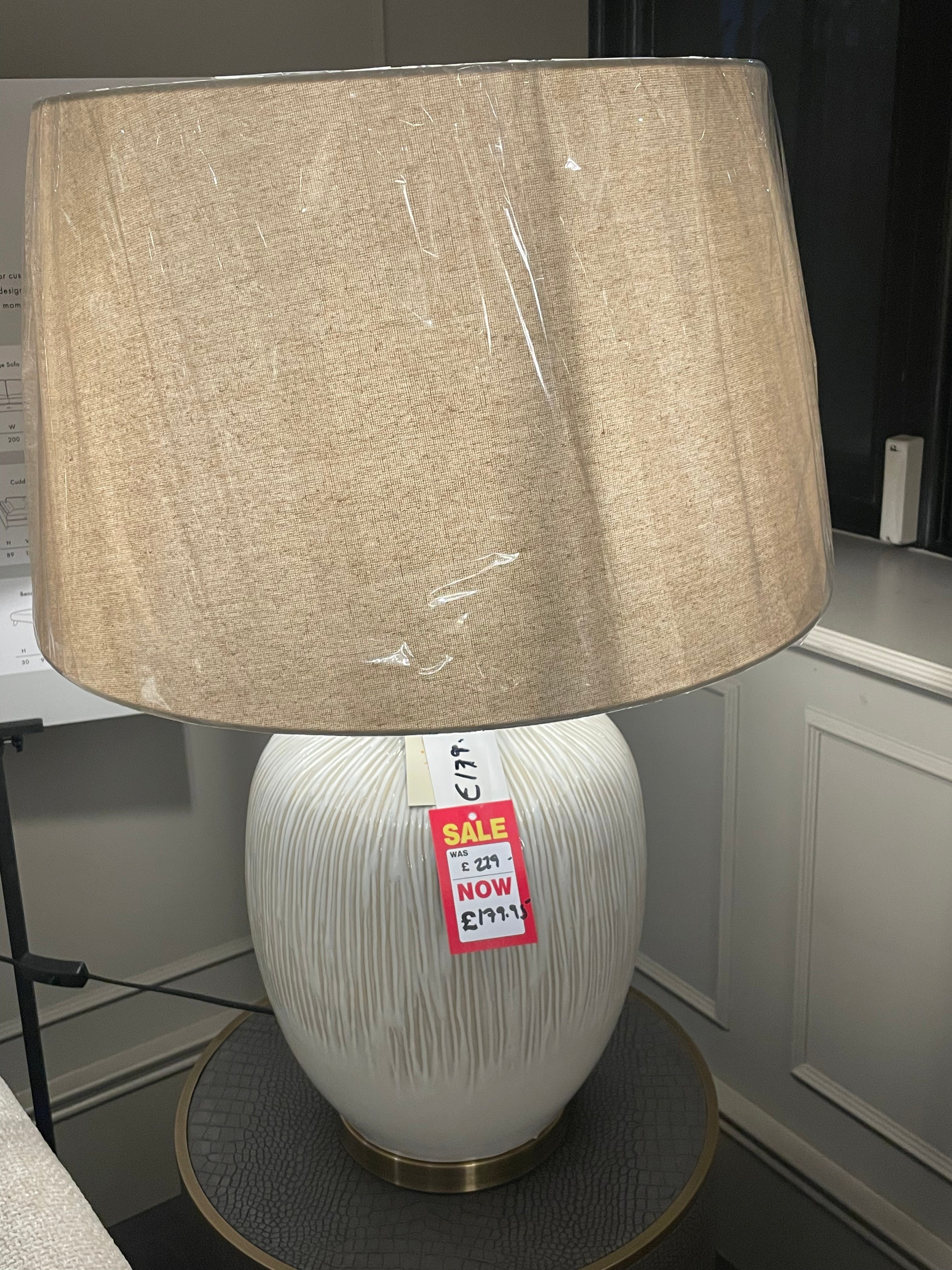 Ariana Large statement lamp w shade-Renaissance Design Studio